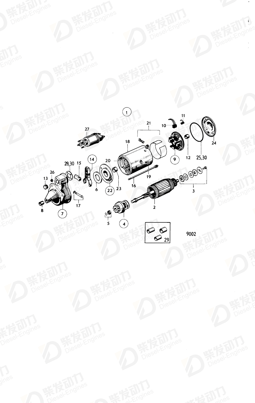 VOLVO Spring kit 834854 Drawing